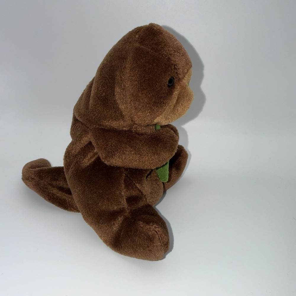 TY Beanie Baby Seaweed The Otter Style #4080 With Tag 1995/1996 PVC Retired - Picture 4 of 8